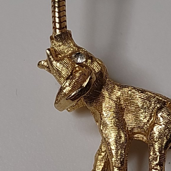 Very Cute Tiny Gold Tone Metal Elephant Pin With Waggling Trunk - Picture 4 of 10